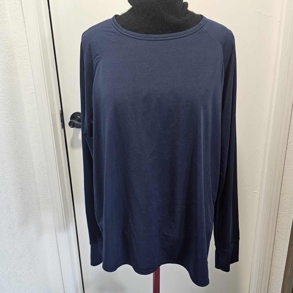 Carve Designs XL Navy Blue Long Sleeve Performance Top